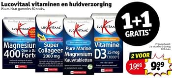 Promotions Vitamine d 25 mcg - Lucovitaal - Valide de 09/04/2024 à 21/04/2024 chez Kruidvat