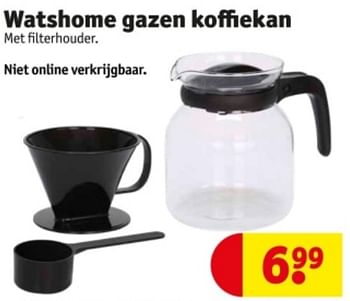 Promoties Watshome gazen koffiekan - Watshome - Geldig van 09/04/2024 tot 21/04/2024 bij Kruidvat