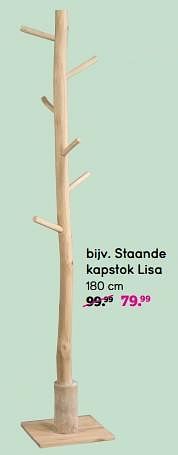 Promotions Staande kapstok lisa - Produit maison - Leen Bakker - Valide de 08/04/2024 à 21/04/2024 chez Leen Bakker