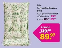 Terrasstoelkussen blad-Huismerk - Leen Bakker