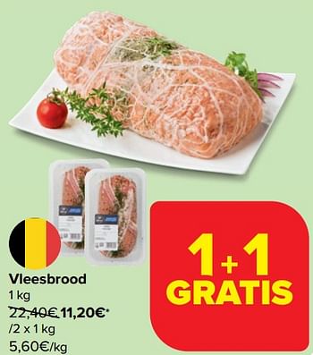 Promoties Vleesbrood - Huismerk - Carrefour  - Geldig van 10/04/2024 tot 22/04/2024 bij Carrefour