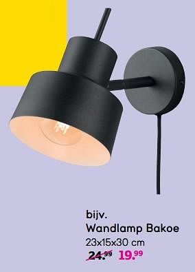 Promoties Wandlamp bakoe - Huismerk - Leen Bakker - Geldig van 08/04/2024 tot 21/04/2024 bij Leen Bakker