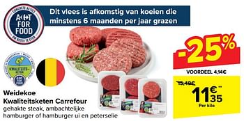 Promoties Weidekoe kwaliteitsketen carrefour - Huismerk - Carrefour  - Geldig van 10/04/2024 tot 22/04/2024 bij Carrefour