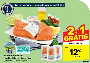 Promoties Zalmmoot met vel kwaliteitsketen carrefour - Huismerk - Carrefour  - Geldig van 10/04/2024 tot 22/04/2024 bij Carrefour