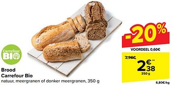 Promoties Brood carrefour bio - Huismerk - Carrefour  - Geldig van 10/04/2024 tot 22/04/2024 bij Carrefour
