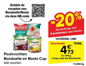 Promotions Crispy maïs bio bonduelle - Bonduelle - Valide de 10/04/2024 à 22/04/2024 chez Carrefour