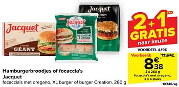 Promotions Focaccia`s met oregano - Jacquet - Valide de 10/04/2024 à 22/04/2024 chez Carrefour