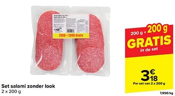 Promoties Set salami zonder look - Huismerk - Carrefour  - Geldig van 10/04/2024 tot 22/04/2024 bij Carrefour