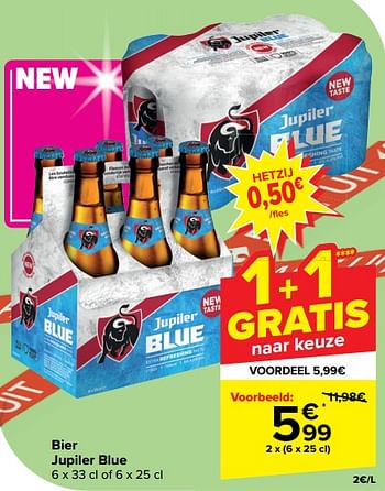 Promoties Bier jupiler blue - Jupiler - Geldig van 10/04/2024 tot 22/04/2024 bij Carrefour