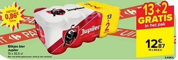 Promotions Blikjes bier jupiler - Jupiler - Valide de 10/04/2024 à 22/04/2024 chez Carrefour