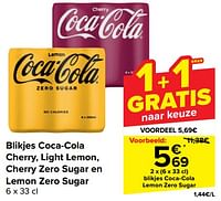 Blikjes coca cola lemon zero sugar-Coca Cola