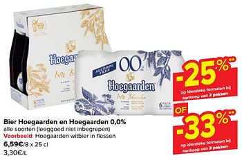 Promotions Hoegaarden witbier in flessen - Hoegaarden - Valide de 10/04/2024 à 22/04/2024 chez Carrefour
