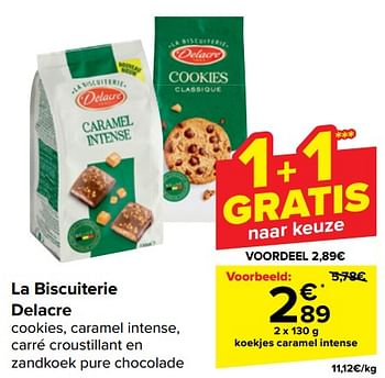 Promotions Koekjes caramel intense - Delacre - Valide de 10/04/2024 à 22/04/2024 chez Carrefour