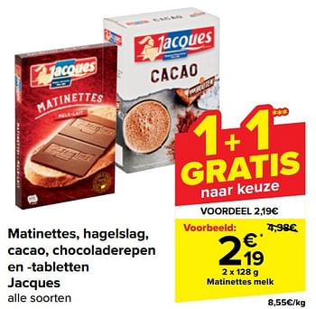 Promotions Matinettes melk - Jacques - Valide de 10/04/2024 à 22/04/2024 chez Carrefour