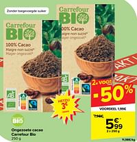Ongezoete cacao carrefour bio-Huismerk - Carrefour 