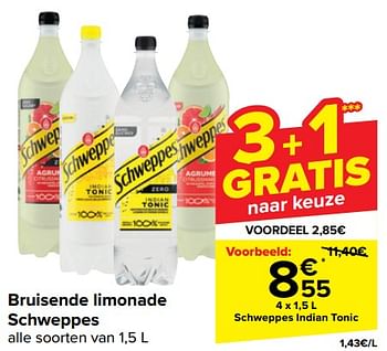 Promotions Schweppes indian tonic - Schweppes - Valide de 10/04/2024 à 22/04/2024 chez Carrefour