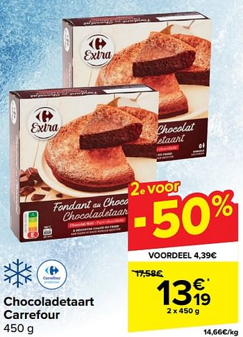 Promoties Chocoladetaart carrefour - Huismerk - Carrefour  - Geldig van 10/04/2024 tot 22/04/2024 bij Carrefour