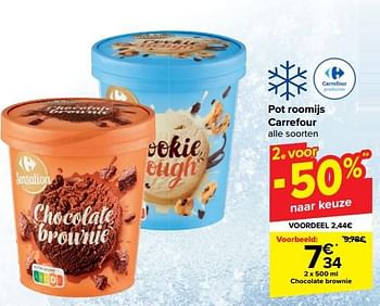 Promoties Chocolate brownie - Huismerk - Carrefour  - Geldig van 10/04/2024 tot 22/04/2024 bij Carrefour