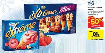 Promoties Hoorntjes extrême nestlé - Nestlé - Geldig van 10/04/2024 tot 22/04/2024 bij Carrefour