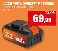 Powerplus accu powdp9037 premium-Powerplus