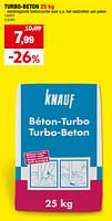 Promoties Turbo beton - Knauf - Geldig van 10/04/2024 tot 21/04/2024 bij Hubo
