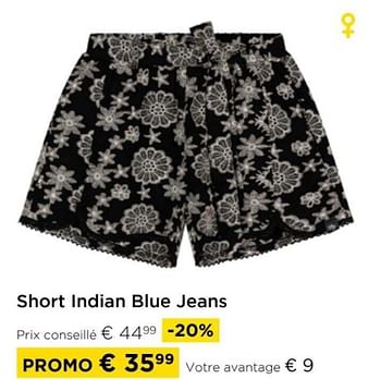 Promotions Short indian blue jeans - Indian Blue Jeans - Valide de 01/04/2024 à 30/04/2024 chez Molecule