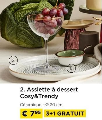 Promoties Assiette à dessert cosy+trendy - Cosy & Trendy - Geldig van 01/04/2024 tot 30/04/2024 bij Molecule