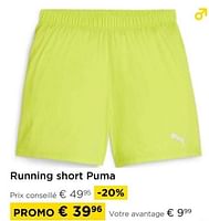 Promotions Running short puma - Puma - Valide de 01/04/2024 à 30/04/2024 chez Molecule