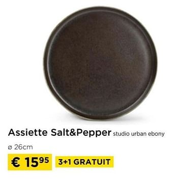 Promoties Assiette salt+pepper studio urban ebony - Salt & Pepper - Geldig van 01/04/2024 tot 30/04/2024 bij Molecule