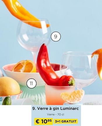 Promoties Verre à gin luminarc - Luminarc - Geldig van 01/04/2024 tot 30/04/2024 bij Molecule