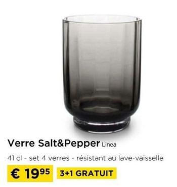 Promoties Verre salt+pepper linea - Salt & Pepper - Geldig van 01/04/2024 tot 30/04/2024 bij Molecule