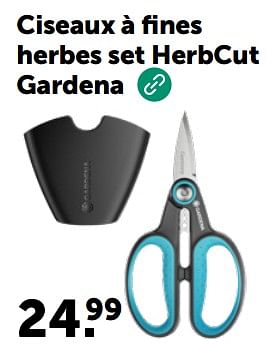 Promoties Ciseaux à fines herbes set herbcut gardena - Gardena - Geldig van 10/04/2024 tot 21/04/2024 bij Aveve