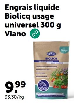 Promotions Engrais liquide biolicq usage universel viano - Viano - Valide de 10/04/2024 à 21/04/2024 chez Aveve