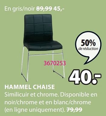 Promotions Hammel chaise - Produit Maison - Jysk - Valide de 08/04/2024 à 14/04/2024 chez Jysk