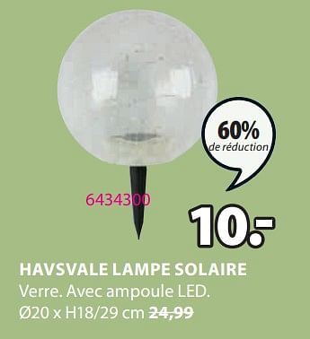 Promotions Havsvale lampe solaire - Produit Maison - Jysk - Valide de 08/04/2024 à 14/04/2024 chez Jysk