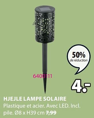 Promotions Hjejle lampe solaire - Produit Maison - Jysk - Valide de 08/04/2024 à 14/04/2024 chez Jysk