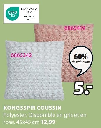Promotions Kongsspir coussin - Produit Maison - Jysk - Valide de 08/04/2024 à 14/04/2024 chez Jysk