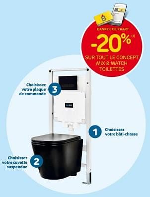 Promoties -20% sur tout le concept mix+match toilettes - Huismerk - Brico - Geldig van 10/04/2024 tot 22/04/2024 bij Brico