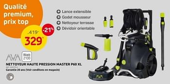 Promoties Ava nettoyeur haute pression master p60 xl - Ava - Geldig van 10/04/2024 tot 22/04/2024 bij Brico