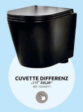 Promotions Cuvette differenz - Produit maison - Brico - Valide de 10/04/2024 à 22/04/2024 chez Brico