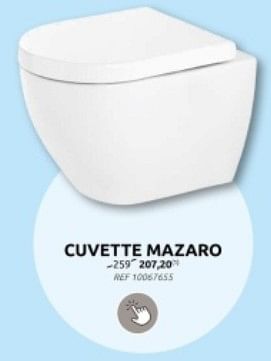 Promotions Cuvette mazaro - Produit maison - Brico - Valide de 10/04/2024 à 22/04/2024 chez Brico