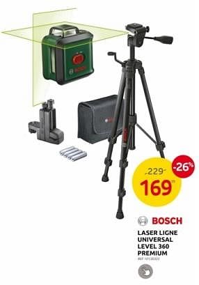 Promoties Laser ligne universal level 360 premium - Bosch - Geldig van 10/04/2024 tot 22/04/2024 bij Brico