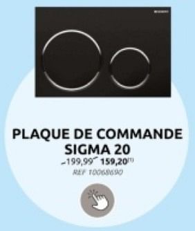 Promotions Plaque de commande sigma 20 - Produit maison - Brico - Valide de 10/04/2024 à 22/04/2024 chez Brico