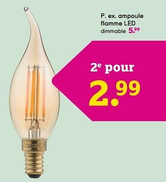 Promotions Ampoule flamme led - Produit maison - Leen Bakker - Valide de 08/04/2024 à 21/04/2024 chez Leen Bakker