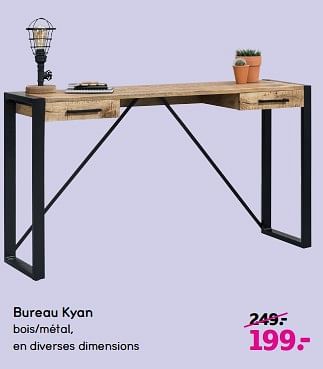 Promotions Bureau kyan - Produit maison - Leen Bakker - Valide de 08/04/2024 à 21/04/2024 chez Leen Bakker