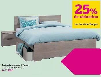 Promotions Tiroirs de rangement tempo - Produit maison - Leen Bakker - Valide de 08/04/2024 à 21/04/2024 chez Leen Bakker