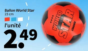 Promoties Ballon world star - Huismerk - Wibra - Geldig van 08/04/2024 tot 21/04/2024 bij Wibra