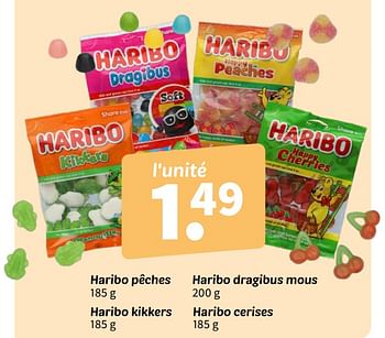 Promoties Haribo pêches - Haribo - Geldig van 08/04/2024 tot 21/04/2024 bij Wibra