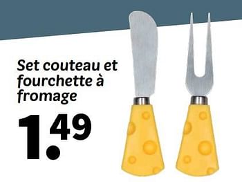 Promotions Set couteau et fourchette à fromage - Produit maison - Wibra - Valide de 08/04/2024 à 21/04/2024 chez Wibra