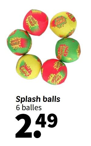 Promoties Splash balls - Huismerk - Wibra - Geldig van 08/04/2024 tot 21/04/2024 bij Wibra